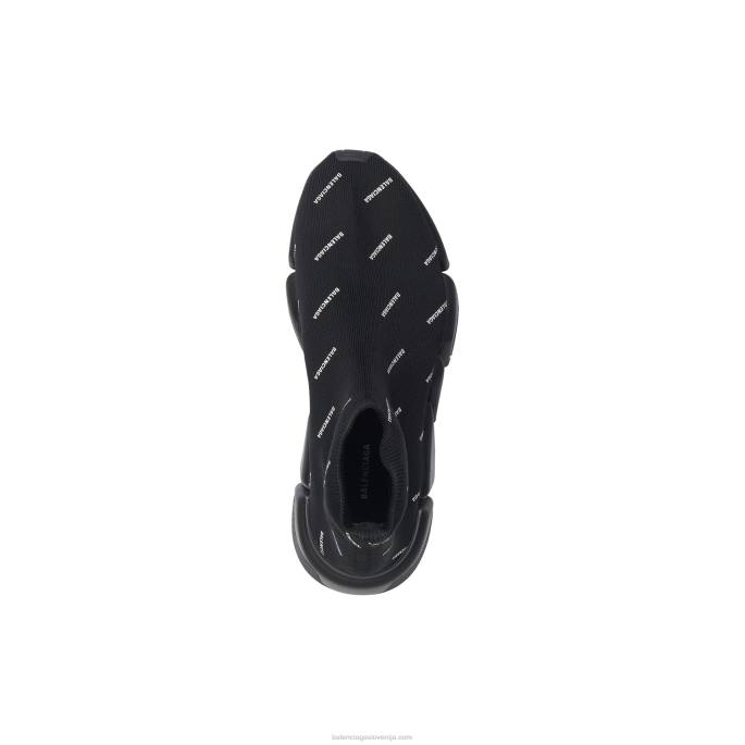 ženske pletene superge speed 2.0 iz recikliranega materiala Balenciaga Črna N4DP253