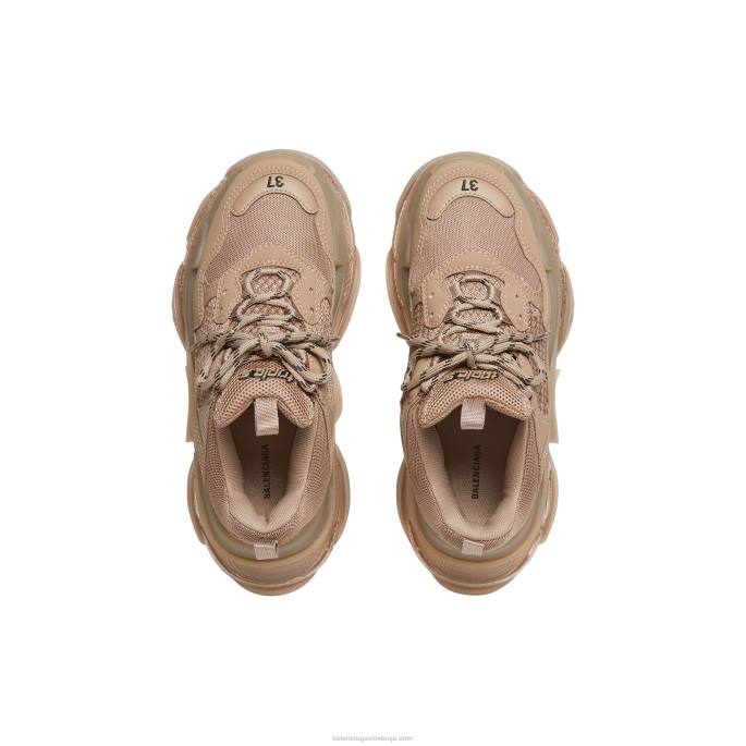 ženske superge s prozornim podplatom Triple S Balenciaga rjav N4DP159