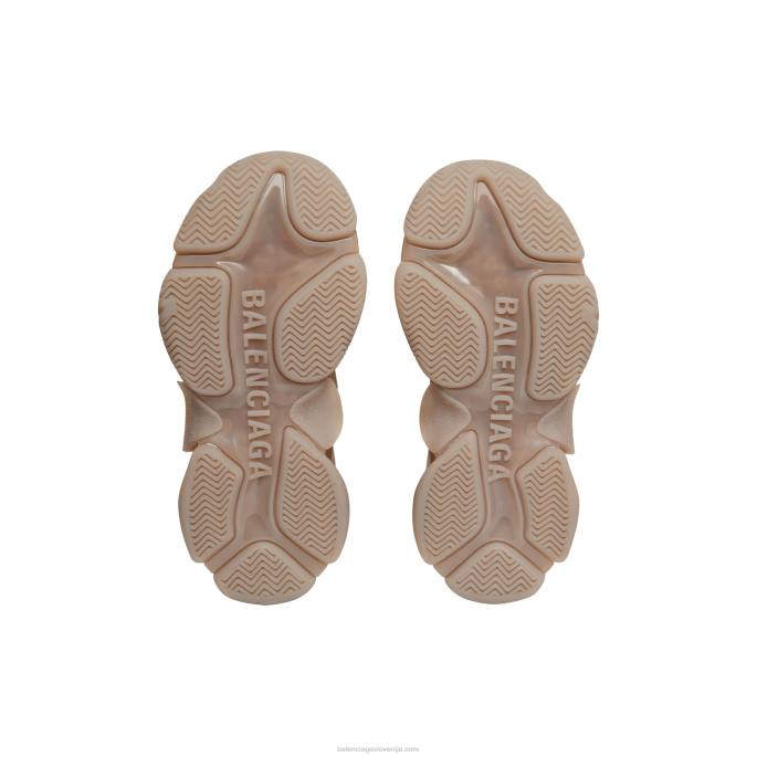 ženske superge s prozornim podplatom Triple S Balenciaga rjav N4DP159