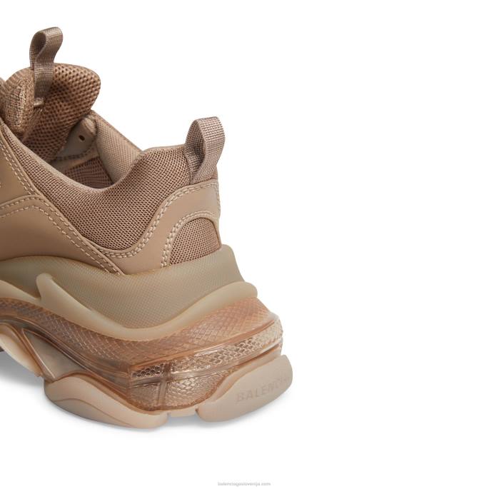 ženske superge s prozornim podplatom Triple S Balenciaga rjav N4DP159