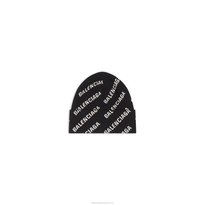 ženska mini kapa z logotipom Balenciaga Črna N4DP812