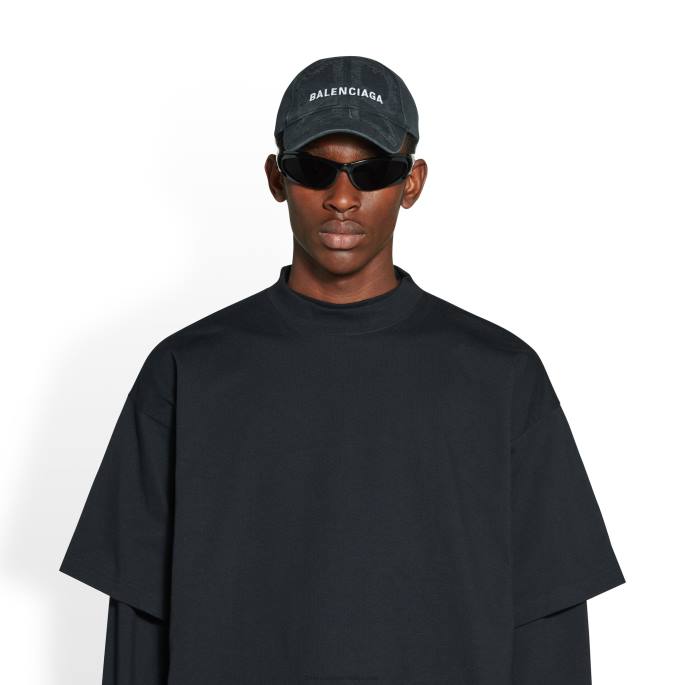 ženske bb lasersko uničena kapa Balenciaga Črna N4DP805