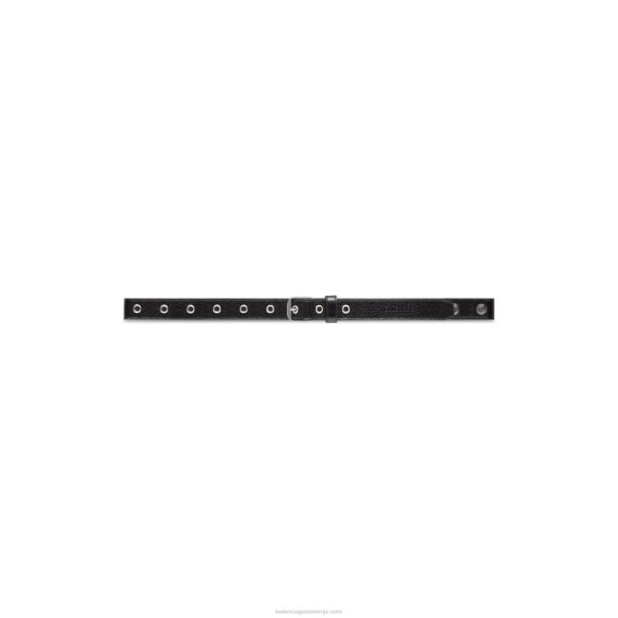 ženski pas z zaponkami le cagole Balenciaga Črna N4DP705