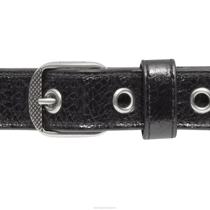 ženski pas z zaponkami le cagole Balenciaga Črna N4DP705
