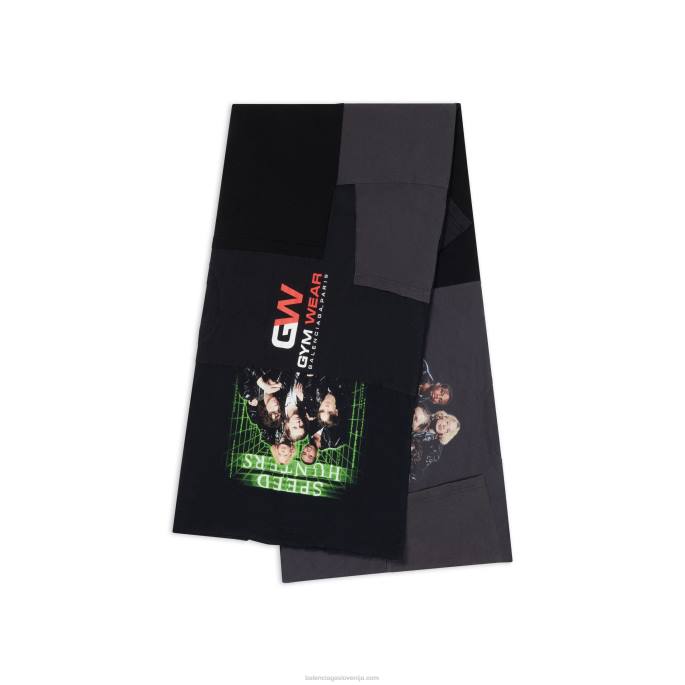 ženski prenovljeni šal Balenciaga Črna N4DP858