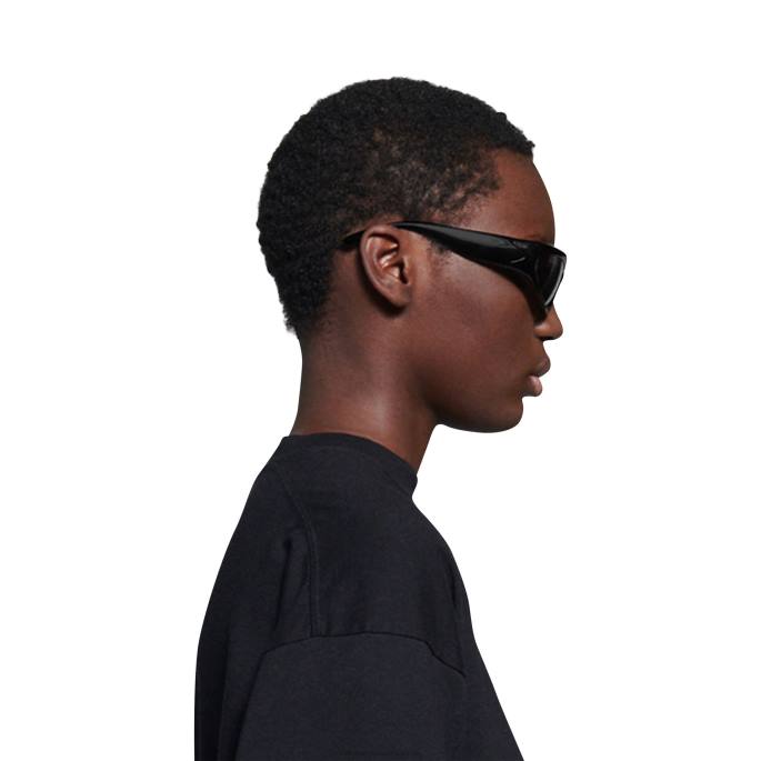 ženska ovalna sončna očala swift Balenciaga Črna N4DP683