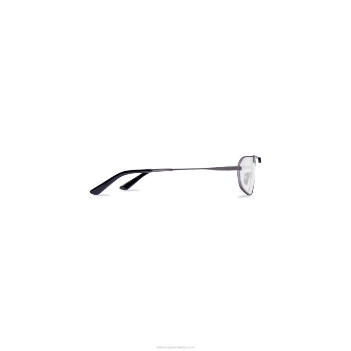 ženska ovalna sončna očala tag 2.0 Balenciaga temno srebrna N4DP786