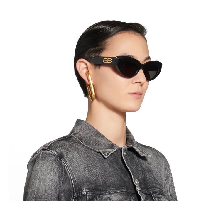 ženska sončna očala Rive Gauche Cat Balenciaga Črna N4DP766