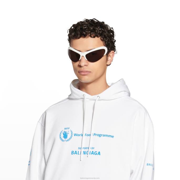 ženska sončna očala iz žične mačke Balenciaga bela N4DP767