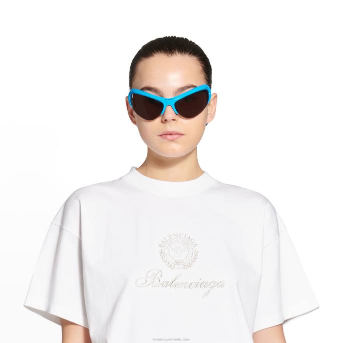 ženska sončna očala iz žične mačke Balenciaga turkizna N4DP768