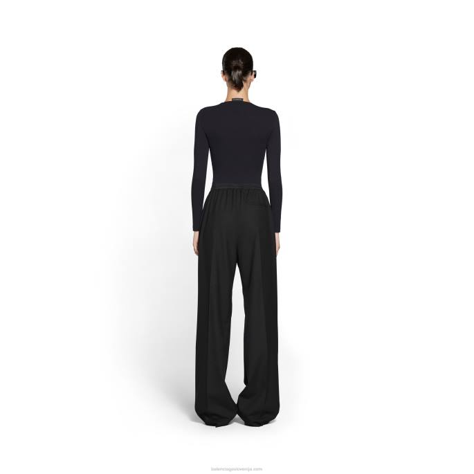 ženske elastične hlače Balenciaga temno rdeča N4DP45