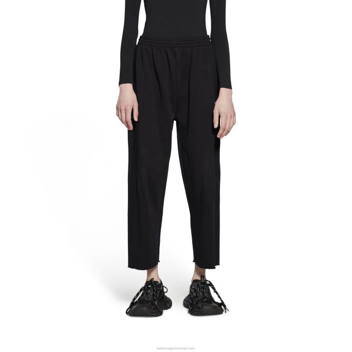 ženske odrezane trenirke Balenciaga Črna N4DP1131