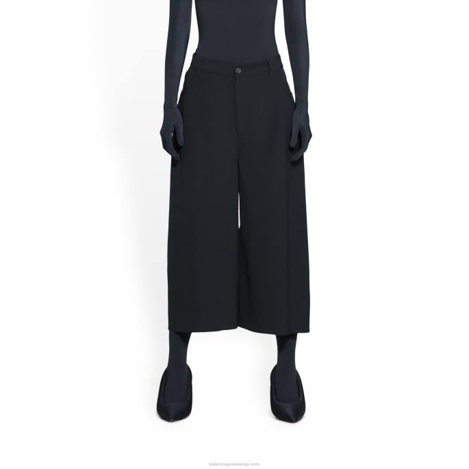 ženske ohlapne kratke hlače Balenciaga Črna N4DP98
