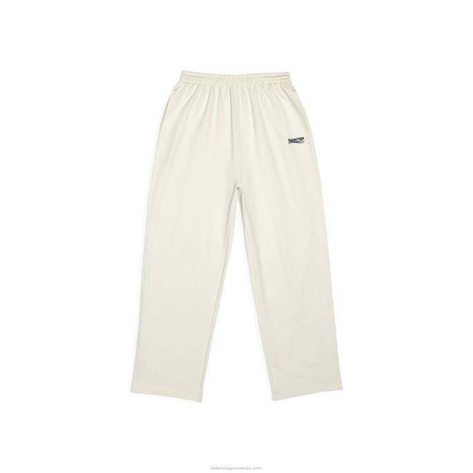 tekaške hlače za ženske politične kampanje Balenciaga svetlo bež N4DP984