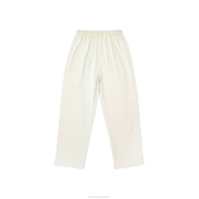 tekaške hlače za ženske politične kampanje Balenciaga svetlo bež N4DP984