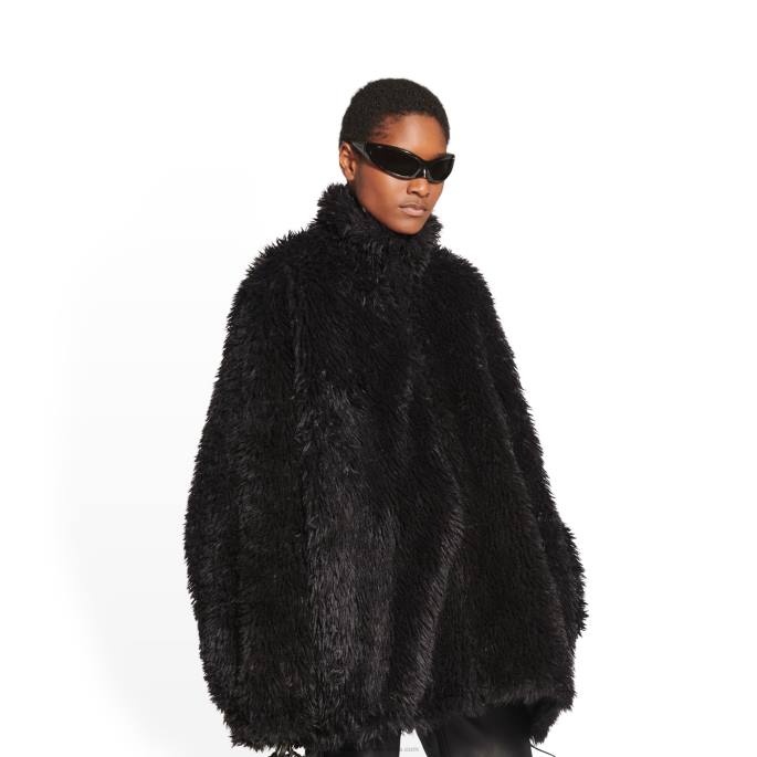 ženska jakna z zadrgo Balenciaga Črna N4DP86