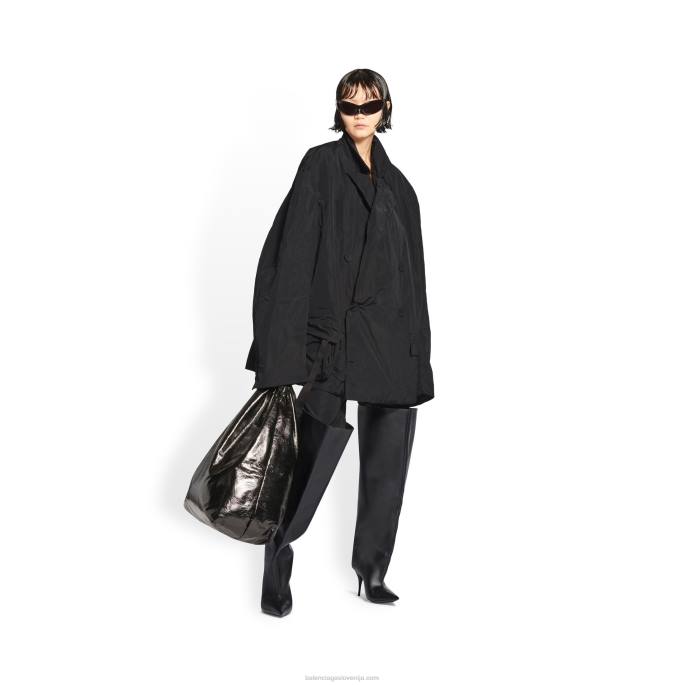 ženska jakna za pakiranje Balenciaga Črna N4DP1123
