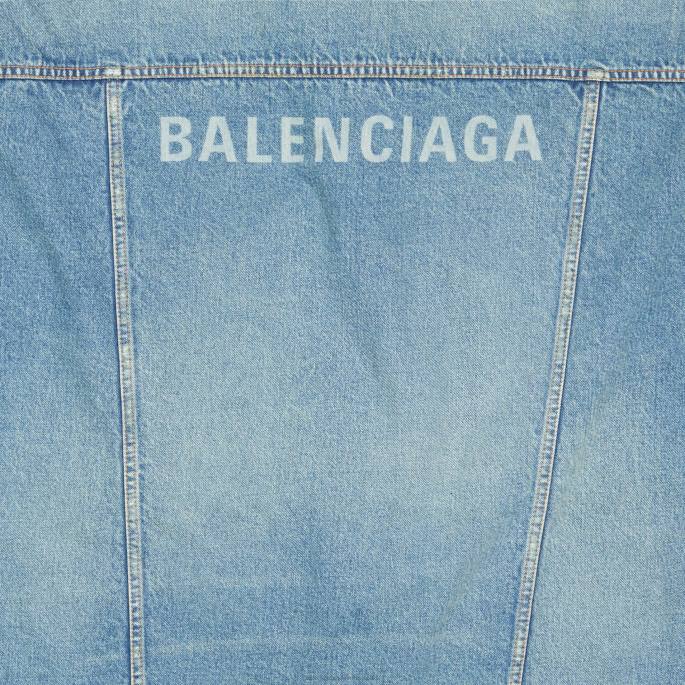 ženska oversized jakna Balenciaga kislinsko modra N4DP1101