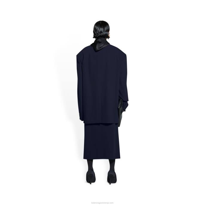 ženska oversized jakna Balenciaga kislinsko modra N4DP71
