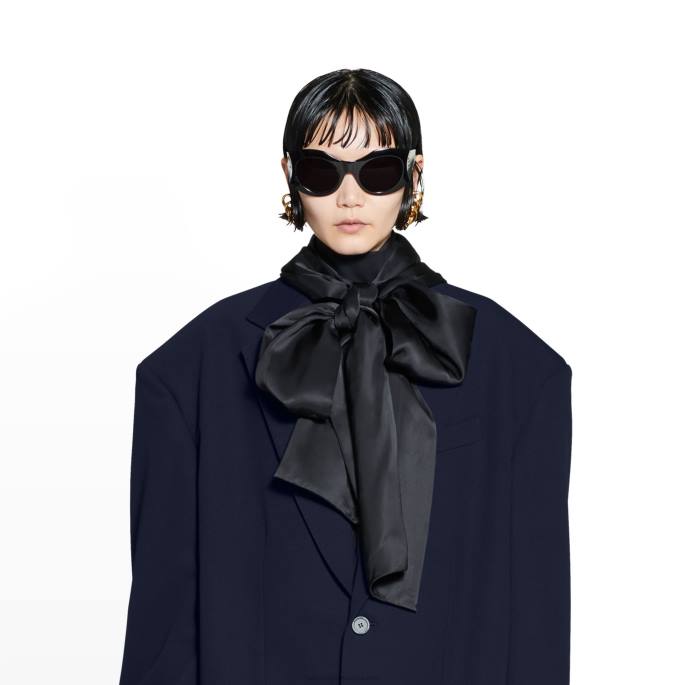 ženska oversized jakna Balenciaga kislinsko modra N4DP71