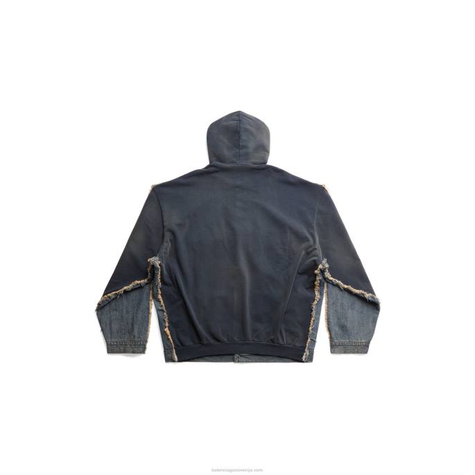 ženska paris hibridna jakna s kapuco Balenciaga havana N4DP50