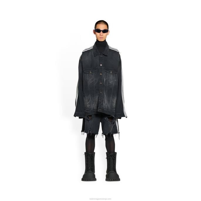 ženska prevelika jakna adidas Balenciaga Črna N4DP1087