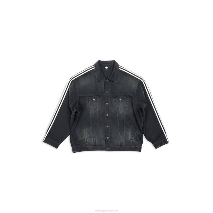 ženska prevelika jakna adidas Balenciaga Črna N4DP1087