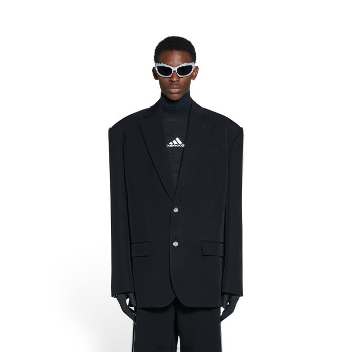 ženska prevelika jakna adidas Balenciaga Črna N4DP1089