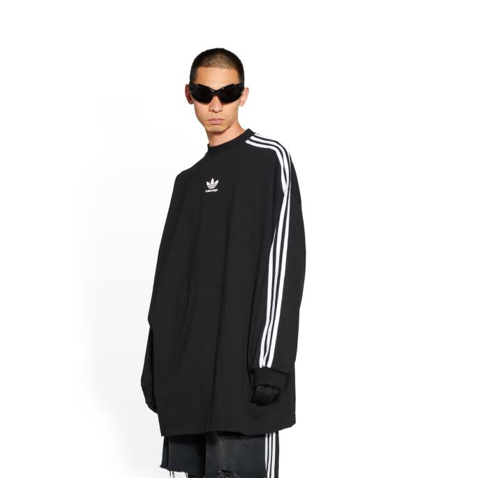 ženska adidas majica z dolgimi rokavi oversized Balenciaga Črna N4DP930
