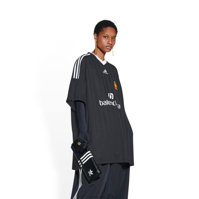 ženska adidas nogometna majica oversized Balenciaga Črna N4DP1077
