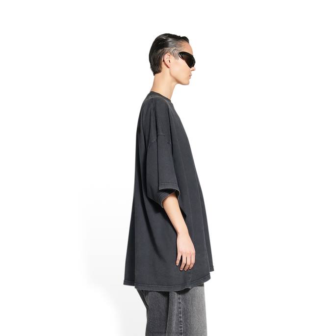 ženska strike 1917 prevelika majica s kratkimi rokavi Balenciaga Črna N4DP1016