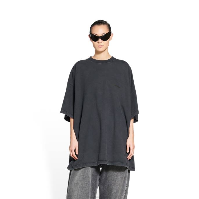 ženska strike 1917 prevelika majica s kratkimi rokavi Balenciaga Črna N4DP1016