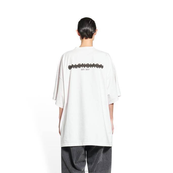 ženska strike 1917 prevelika majica s kratkimi rokavi Balenciaga umazano bela N4DP1015