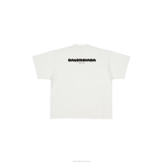 ženska strike 1917 prevelika majica s kratkimi rokavi Balenciaga umazano bela N4DP1015