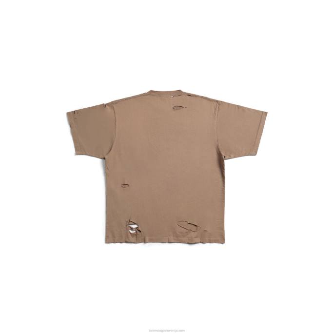 ženske kape majica boxy fit Balenciaga bež N4DP970