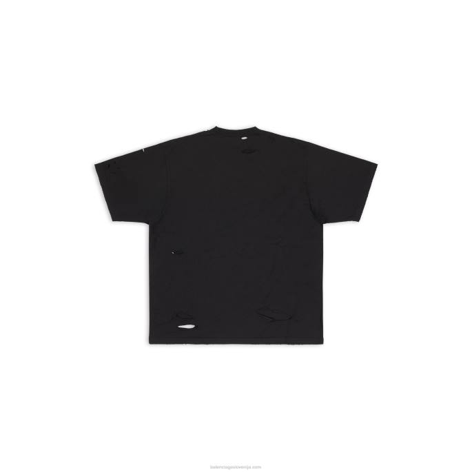 ženske kape majica boxy fit Balenciaga Črna N4DP966