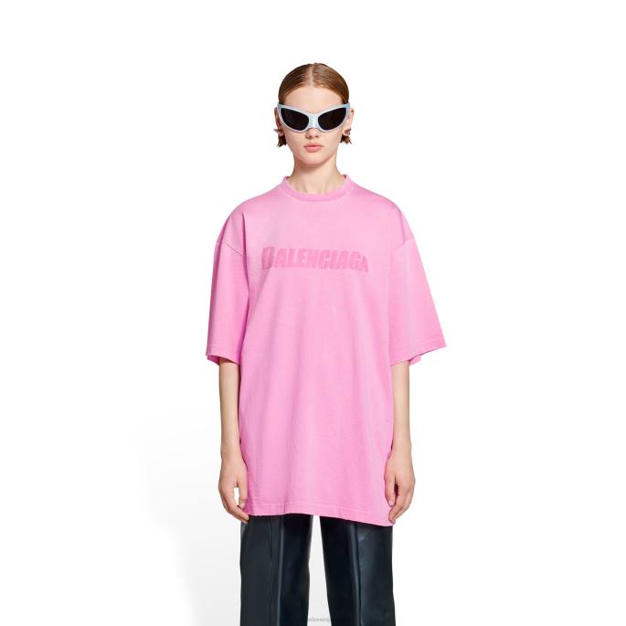 ženske kape majica boxy fit Balenciaga roza N4DP955