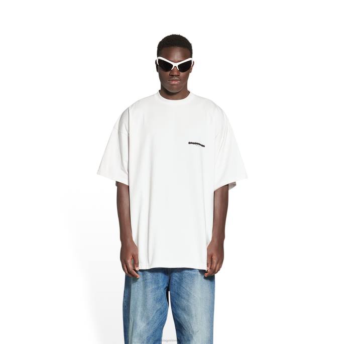 moški strike 1917 t-shirt oversized Balenciaga krema N4DP1018