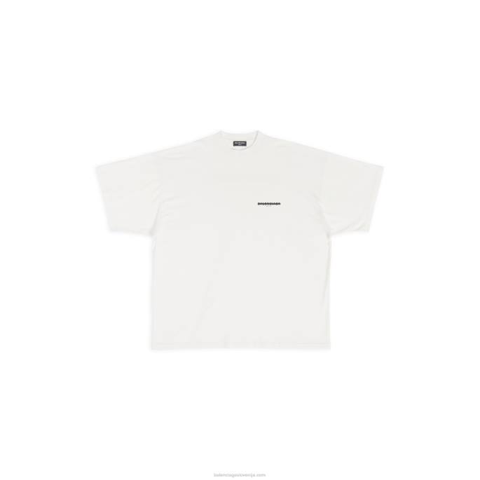 moški strike 1917 t-shirt oversized Balenciaga krema N4DP1018