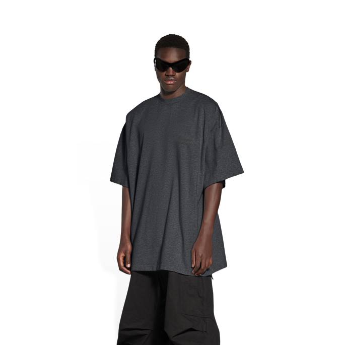 moški strike 1917 t-shirt oversized Balenciaga Črna N4DP1017