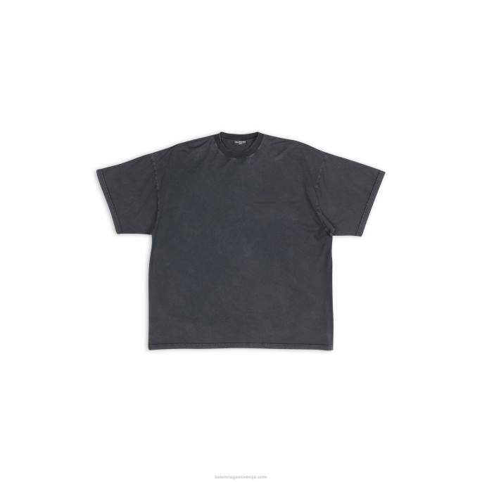 moški strike 1917 t-shirt oversized Balenciaga Črna N4DP1017