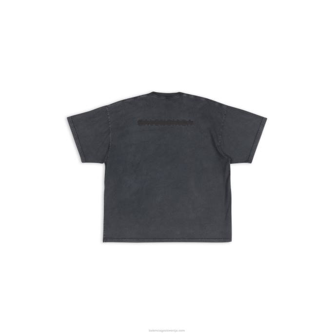 moški strike 1917 t-shirt oversized Balenciaga Črna N4DP1017