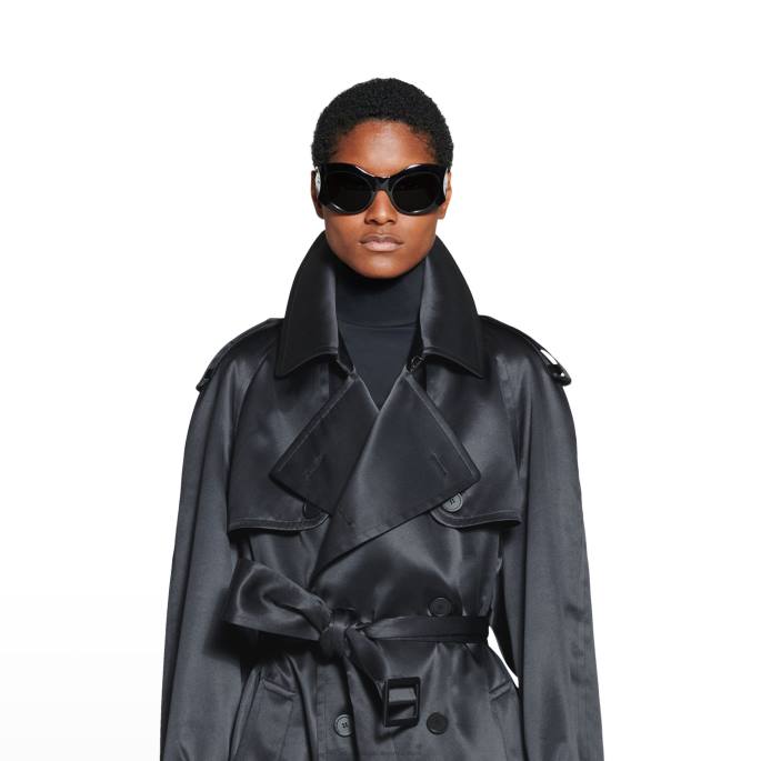 ženska trenčkot obleka Balenciaga Črna N4DP105