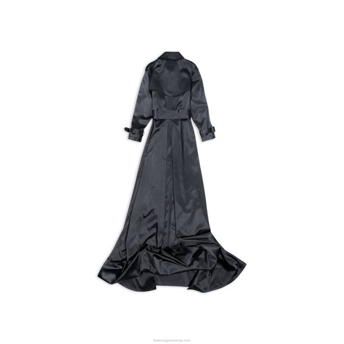 ženska trenčkot obleka Balenciaga Črna N4DP105