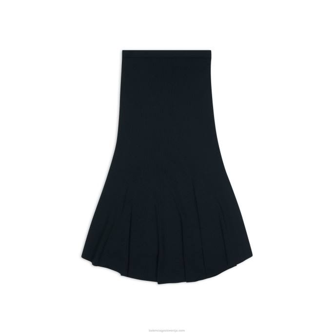 žensko godet krilo Balenciaga Črna N4DP102