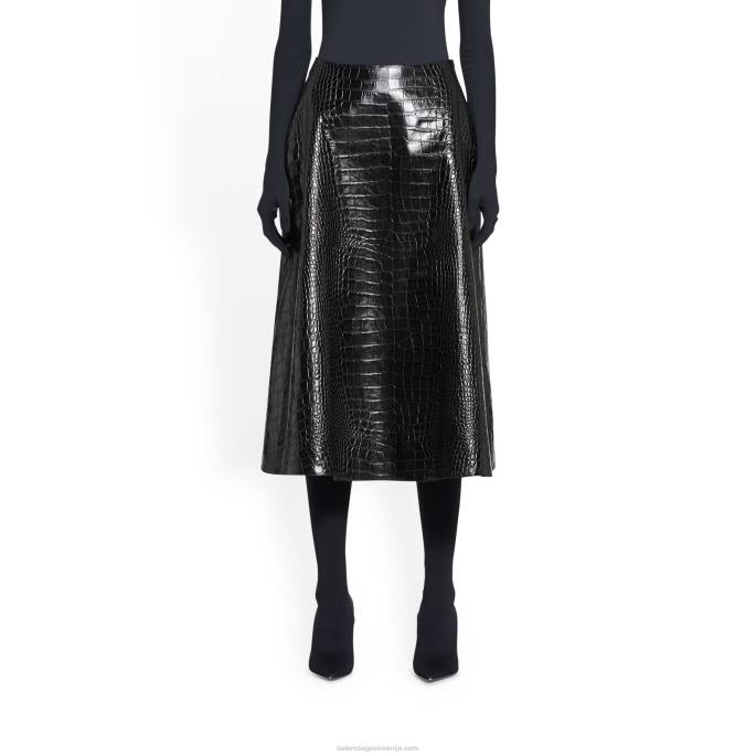 žensko krilo a-kroja Balenciaga Črna N4DP99