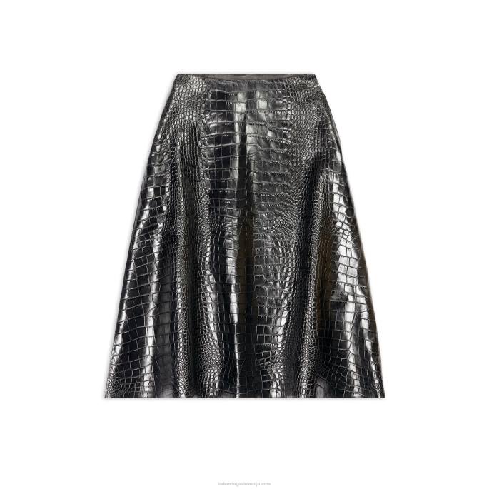 žensko krilo a-kroja Balenciaga Črna N4DP99