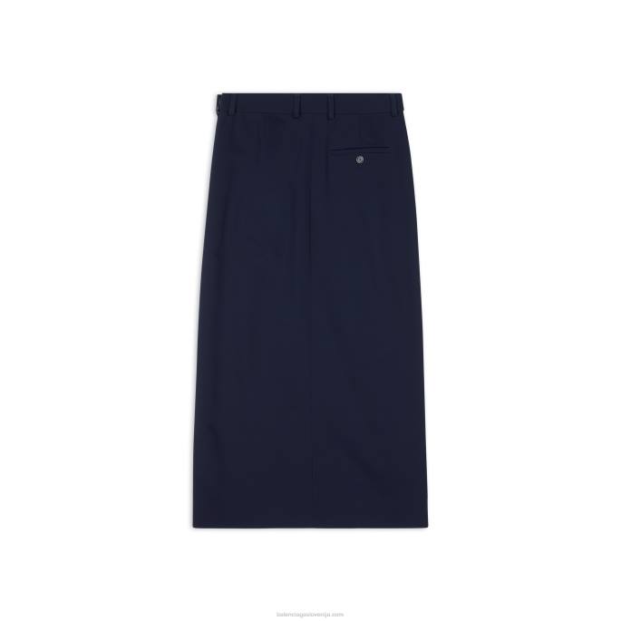 žensko krojeno krilo z razporkom Balenciaga antracit N4DP72