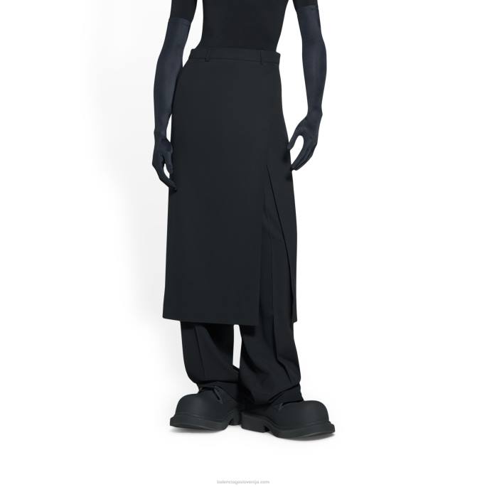 žensko krojeno krilo z razporkom Balenciaga Črna N4DP96