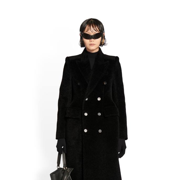 ženski plašč peščene ure Balenciaga Črna N4DP115